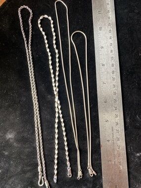 Sterling Silver Chains Bundle